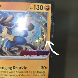 TRIPLE WHOLE SWIRL 🌀 Lucario 114/198 Scarlet Stamped Pokemon Cosmos Holo Promo - Image 3