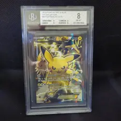BGS 8 Pokemon TCG Pikachu EX #XY124 Red & Blue EX Collection - Image 1
