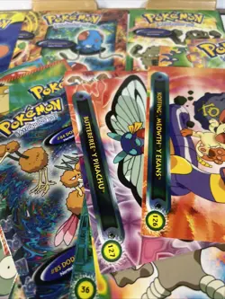 Vintage Pokemon Atrapalos Ya Card Lot Spanish Meowth Psyduck Hitmonchan - Image 5