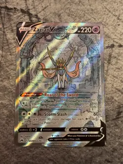 Pokemon Card Zacian V GG48/GG70 Galarian Gallery Crown Zenith Near Mint - Image 1