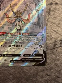 Pokemon Card Zacian V GG48/GG70 Galarian Gallery Crown Zenith Near Mint - Image 3