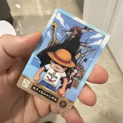 Monkey D. Luffy Shanks 47 One Piece King of Pirates Gummy Card 2002 BANDAI #178 - Image 1