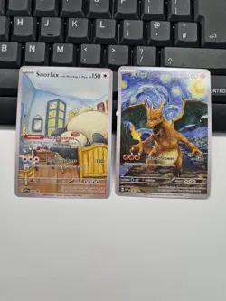 Pokemon Van Gogh Style Art Card Bundle Charizard Snorlax Fan Display Bundle - Image 2