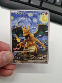 Pokemon Van Gogh Style Art Card Bundle Charizard Snorlax Fan Display Bundle - Image 5