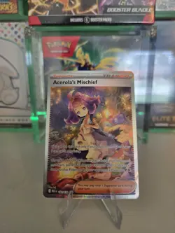 Pokemon TCG Acerola's Mischief Trainer Supporter Card Mega Evolutions SIR - Image 1