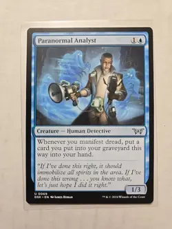 Paranormal Analyst - Duskmourn House of Horror - LP - MTG Magic - Uncommon - Image 1