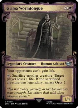 MTG - Grima Wormtongue - Showcase - Lord of the Rings - Magic the Gathering - Image 1