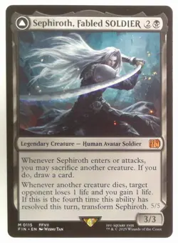 MTG Sephiroth, Fabled SOLDIER - Final Fantasy (FIN) Normal #115 Near Mint - Image 1