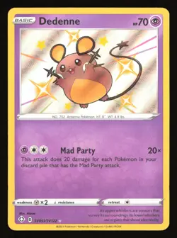 Dedenne SV051/SV122 Shining Fates: Shiny Vault Holo Pokemon LP1 - Image 1