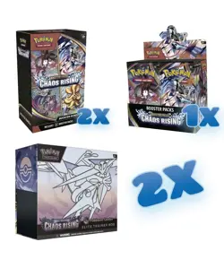 Pokemon Center Mega Evolution-Chaos Rising Booster, Elite Trainer, Display Box - Image 1