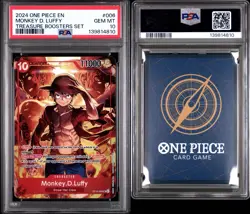 One Piece Monkey D. Luffy ST10-006 Treasure Booster Set Promo PSA 10 - Image 1