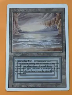 Magic the Gathering Underground Sea Revised Edition Dual Land LP - Image 1