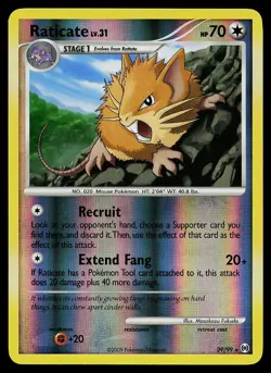 Pokemon Card - Raticate Arceus 29/99 Reverse Holo Rare - Image 1
