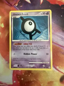 Unown [A] 65/130 Diamond and Pearl Uncommon Pokemon Card - LP - Image 1