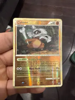 Cubone 60/102 Triumphant Reverse Holo Basic 40 HP Common Pokemon TCG Card - Image 1