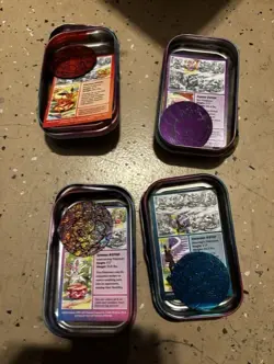*EMPTY* Pokemon Prismatic Evolution Mini Tin Set - Including ART and COINS x8 - Image 2