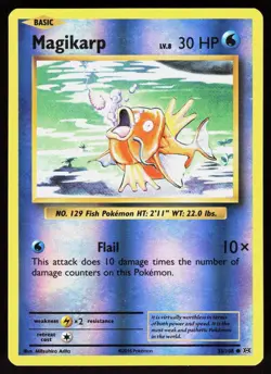 Magikarp 33/108 Common Evolutions Pokemon Reverse Holo Lightly Played - Image 1