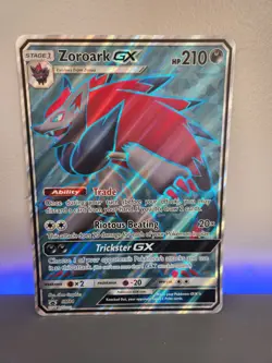 Pokemon TCG Zoroark GX SM84 Ultra Rare Full Art Holo Promo Card NM Condition 6x8 - Image 1
