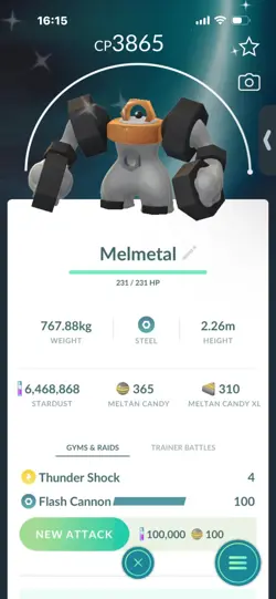 Pokemon Go Shiny Melmetal ( Max CP) - Image 1