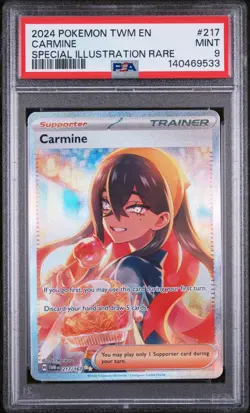 Carmine Special Illustration Rare Pokemon Twilight Masquerade 217/167 PSA 9 - Image 1