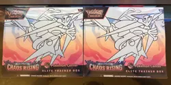 x2 Pokemon Center Exclusive Chaos Rising ETBs Elite Trainer Boxes Set Of Two - Image 2