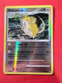 2007 Pokemon D and P Secret Wonders Reverse Foil #61 Raticate, UC, cd1 - Image 1