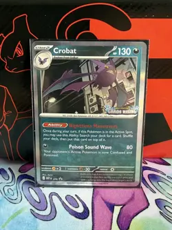 Pokemon Chaos Rising Pre Release Stamped Promo Crobat MEP 076 - Image 1