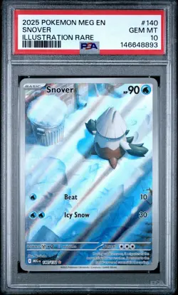 2025 Pokemon Snover Illustration Rare Meg En-mega Evolution 140/132 PSA 10 GEM - Image 1