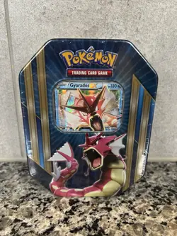 Pokemon 2016 Shiny Gyrados EX Triple Power Tin Sealed - Image 1