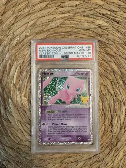 2021 Pokemon Celebrations Classic Collection #88 Mew Ex-Holo PSA10 - Image 1