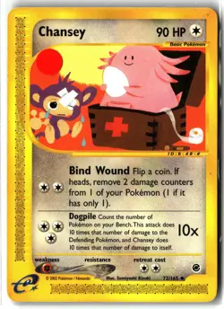 Chansey ⭐ 72/165 Uncommon Expedition Base Set 2002 Pokemon NM/LP - Image 1