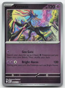 Xerneas #64/132 (Reverse Holo) (NM) ME01: Mega Evolution MEG Pokemon - Image 1