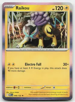 Raikou #48/132 (Holo) (NM) ME01: Mega Evolution MEG Pokemon - Image 1