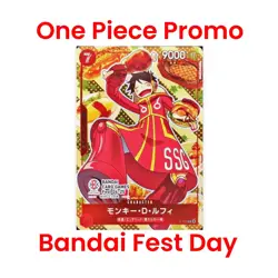 JAP One Piece - Bandai Fest 24-25 Monkey D Luffy P-080 World Tour Promo Card - Image 1