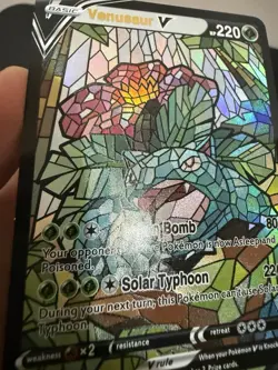 Venusaur Ivysaur Bulbasaur V Pokemon Card CUSTOM - Bundle Of 3 Stained Glass - Image 3
