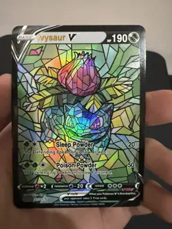 Venusaur Ivysaur Bulbasaur V Pokemon Card CUSTOM - Bundle Of 3 Stained Glass - Image 4