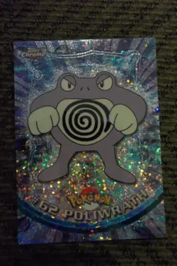 2000 Topps Chrome Holo Sparkle Pokemon card # 62 Poliwrath - Image 1