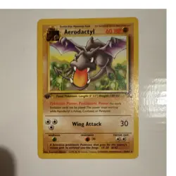 Aerodactyl Fossil 16/62 1st Edition Rare 1999 English Regular 60 HP Card - Image 1