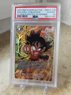 Son Goku : Childhood SB01-018 SR AA Winner Dragonball Super Card Game PSA 10 - Image 1
