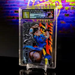 Chun Li Waifu Card Limited #/99 Gold Demigoddess Collection SLAB Street Fighter - Image 3