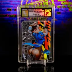Chun Li Waifu Card Limited #/99 Gold Demigoddess Collection SLAB Street Fighter - Image 5