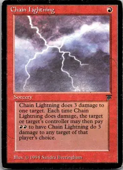 2010 Magic the Gathering K Chain Lightning Box/Common #A55 - Image 1