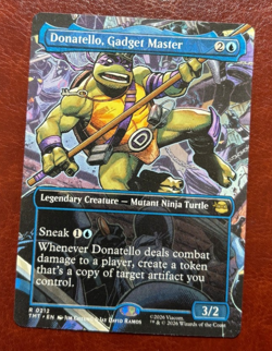1x NM BORDERLESS Donatello, Gadget Master - 0212 R TMT MTG Magic Never Played x1 - Image 1