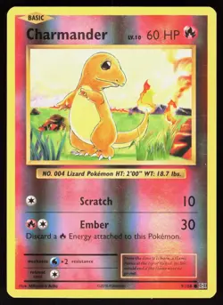 Charmander 9/108 Common Evolutions Pokemon Reverse Holo Lightly Played - Image 1