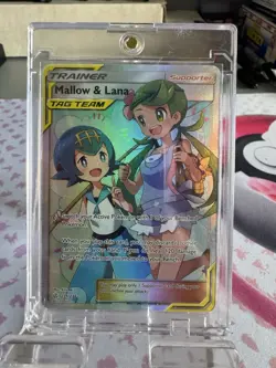 Pokemon TCG Cosmic Eclipse Mallow & Lana 231/236 Full Art Holo TAG TEAM UR EN - Image 1