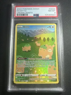 Pokemon 2023 Crown Zenith Galarian Gallery Ditto GG22 PSA 8 - Image 1