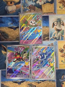 Pokemon TCG First Partner Illustration Collection Series 1 Gen 7 Alola Starters - Image 1