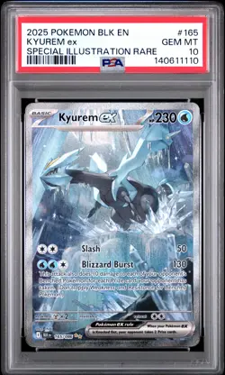 2025 POKEMON BLK EN-BLACK BOLT #165 KYUREM ex SIR PSA 10 - Image 1