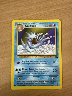 Pokemon TCG Golduck Fossil 35/62 Regular LP. - Image 1