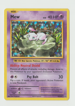 Mew 53/108 Holo Rare Evolutions Pokemon Card Near Mint - Image 1